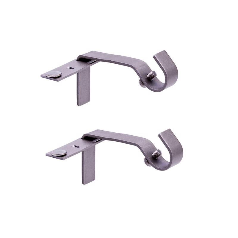 KENNEY - Kenney Fast Fit Pewter Gray Curtain Rod Bracket 5/8 in. L