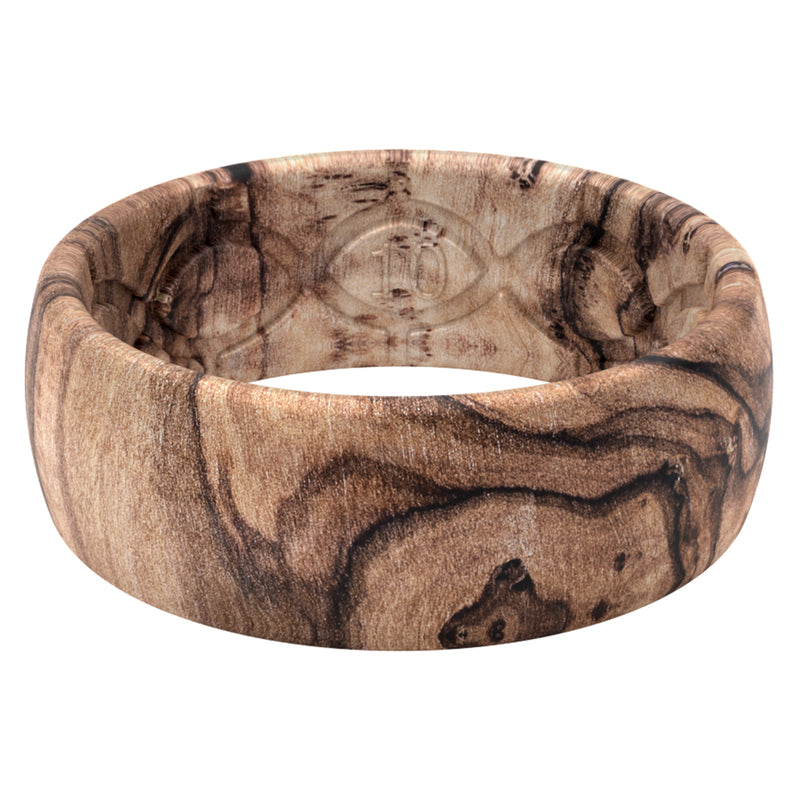 GROOVE LIFE - Groove Life Mens Original Nomad Burled Round Brown/Black Ring Silicone Water Resistant Size 12