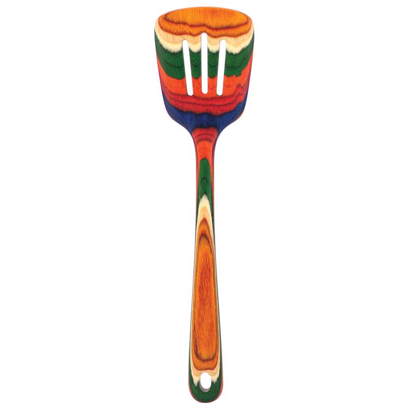 TOTALLY BAMBOO - Totally Bamboo Baltique Multicolored Birch Wood Slotted Spatula [20-9503]