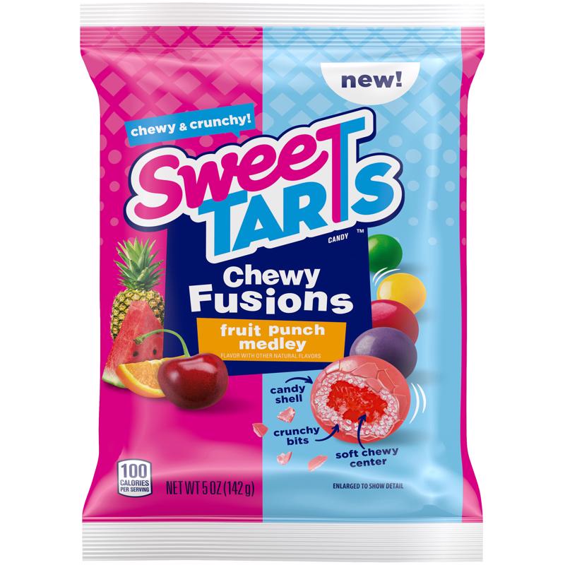 SWEETTARTS - SweetTARTS Fusions Fruit Punch Medley Chewy Candy 5 oz - Case of 12