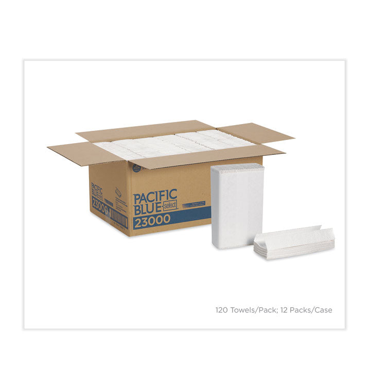 Georgia Pacific Professional - Pacific Blue Select C-Fold Paper Towels, 2-Ply, 10.1 x 12.7, White, 120/Pack, 12 Packs/Carton