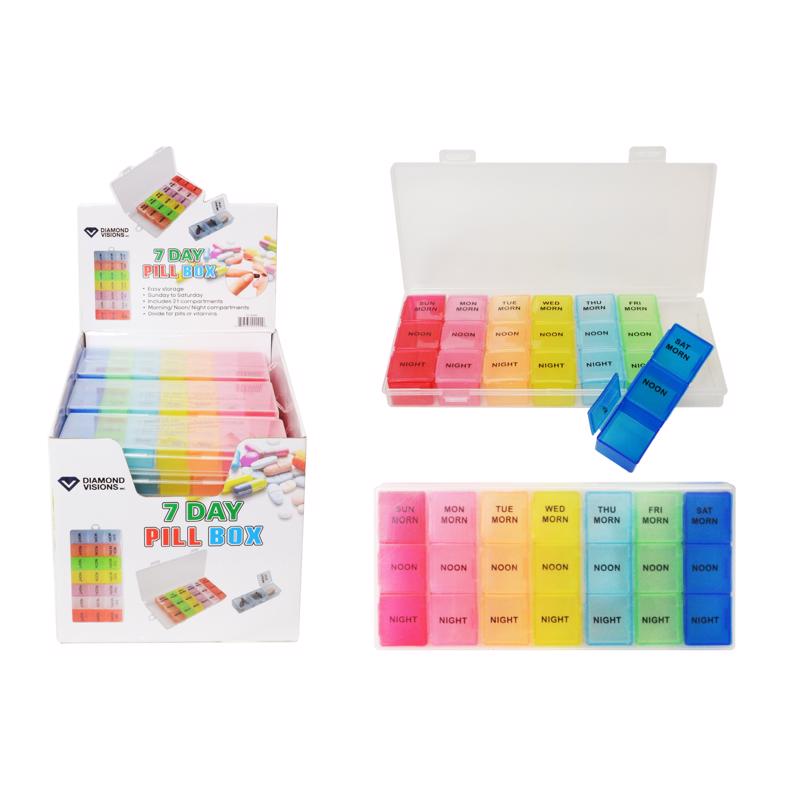 DIAMOND VISIONS - Diamond Visions Morning/Noon/Night 7 Day Pill Box Plastic 1 pk - Case of 24