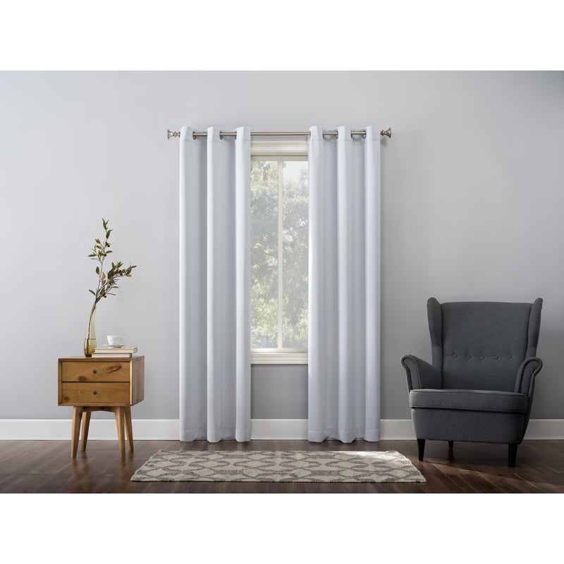 SUN ZERO - Sun Zero Norwich White Blackout Curtains 80 in. W X 84 in. L