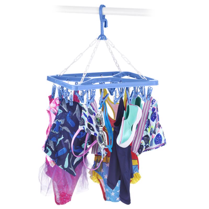 WHITMOR - Whitmor 18.5 in. H X 11.6 in. W X 2 in. D Plastic Hanging Clothes Drying Rack