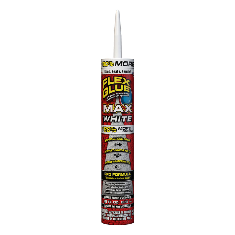 FLEX GLUE - Flex Seal Family of Products Flex Glue MAX Extra Strength Rubber Adhesive 28 oz