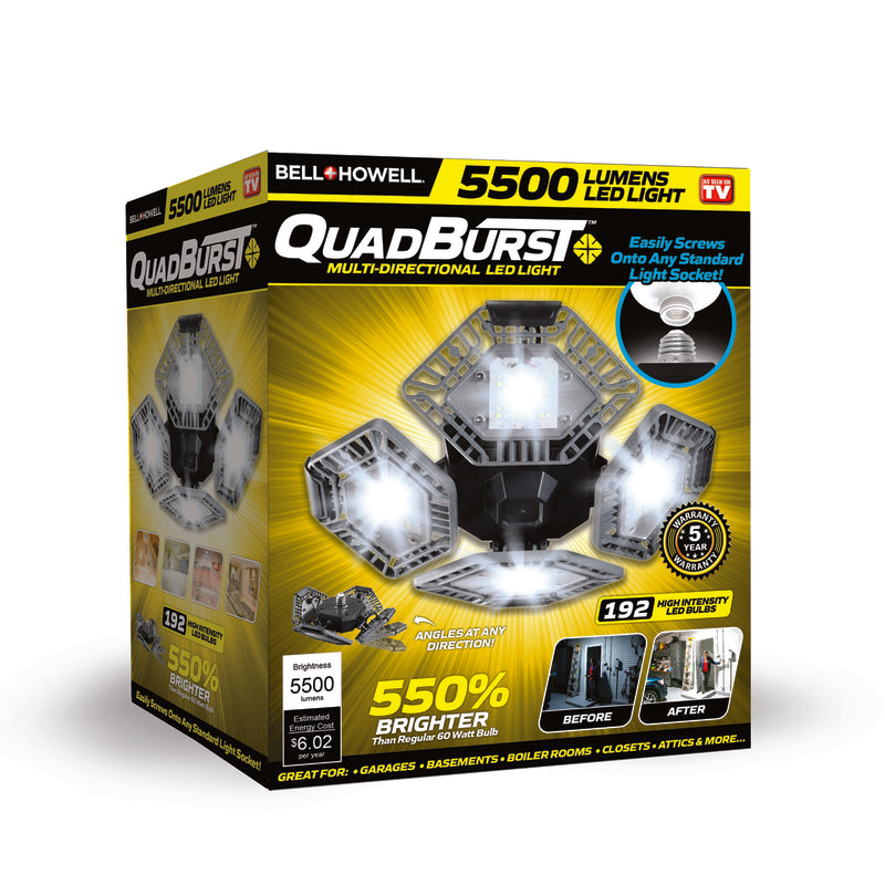 BELL + HOWELL - Bell + Howell Quad Burst Square E26 (Medium) LED Bulb White 300 Watt Equivalence 1 pk