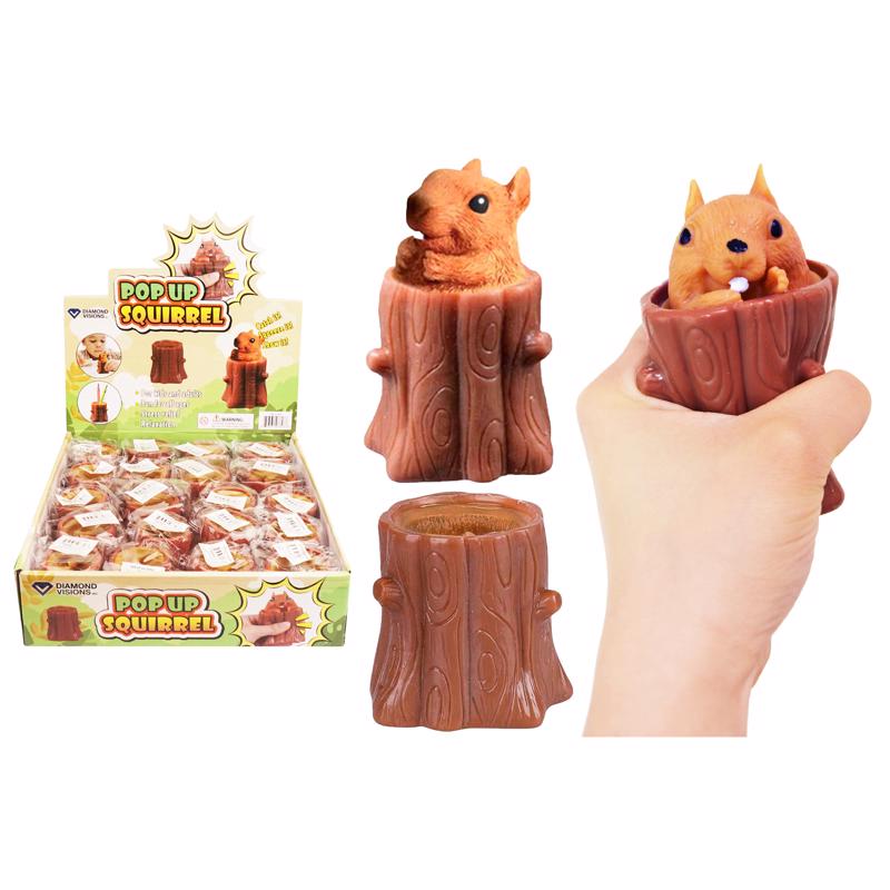 DIAMOND VISIONS - Diamond Visions Pop-Up Squeeze Toy Silicone Brown - Case of 20