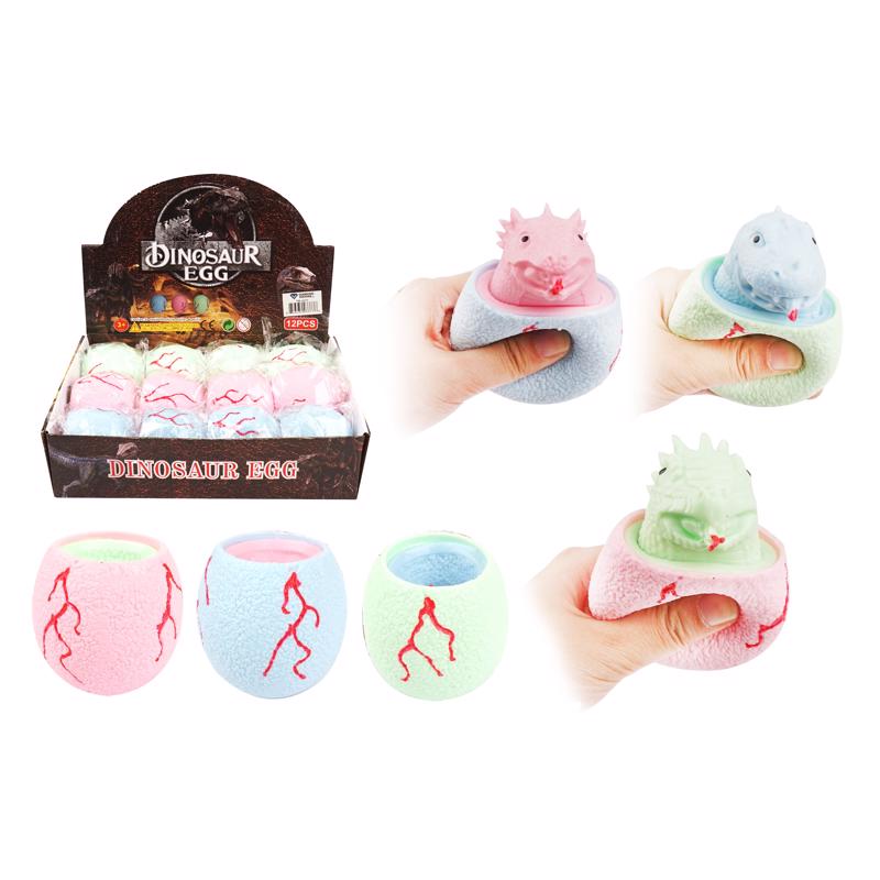 DIAMOND VISIONS - Diamond Visions Dinosaur Egg Pop-Up Squeeze Toy Silicone Assorted - Case of 12