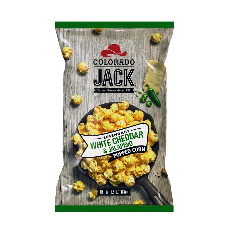 COLORADO JACK - Colorado Jack Legendary White Cheddar and Jalapeno Gourmet Popcorn 6.5 oz Bagged - Case of 12