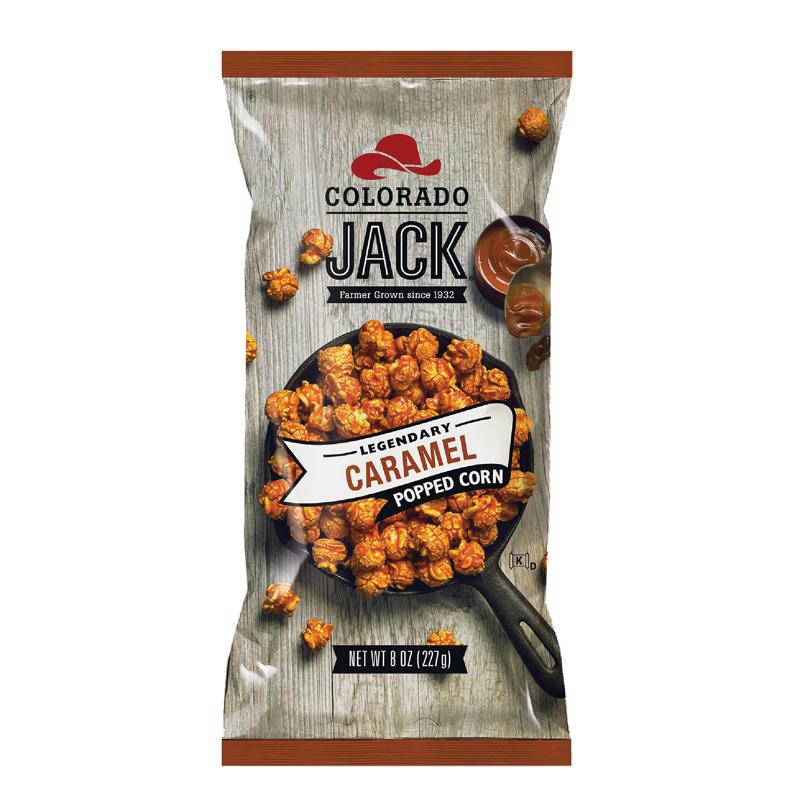 COLORADO JACK - Colorado Jack Legendary Caramel Gourmet Popcorn 8 oz Bagged - Case of 12