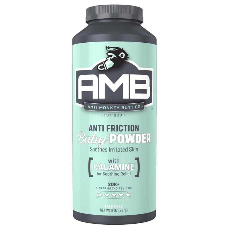 ANTI MONKEY BUTT - Anti Monkey Butt Baby Anti-Friction Powder 8 oz - Case of 3