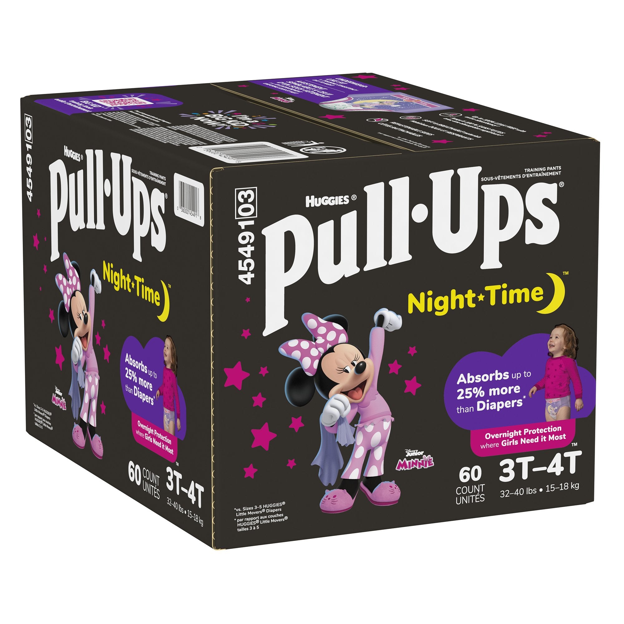 Kimberly Clark - Female Toddler Training Pants Pull-Ups® Night-Time® Size 3T to 4T Disposable Heavy Absorbency [60/PK]