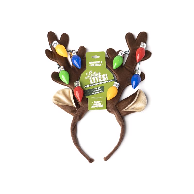 LOTSA LITES - Lotsa Lites LED Antlers Headband 1 pk - Case of 24