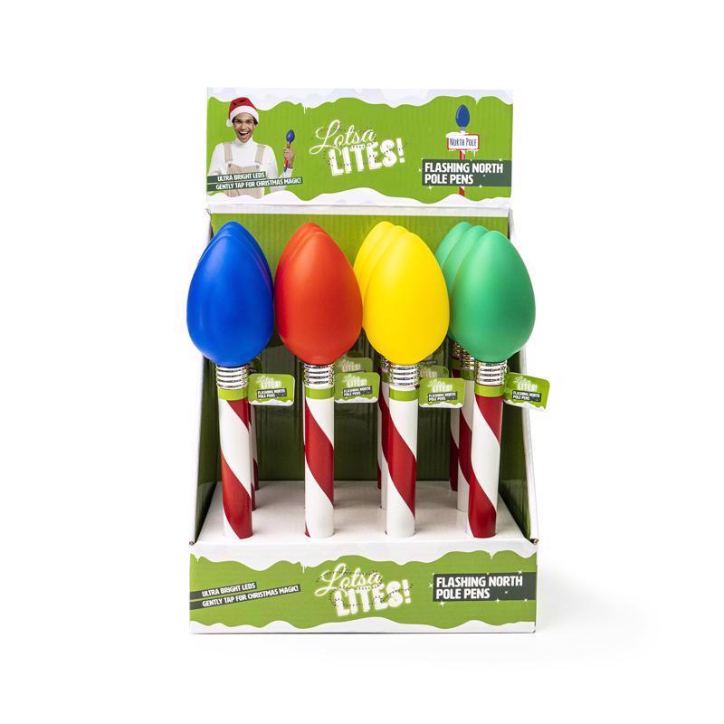 LOTSA LITES - Lotsa Lites Flashing North Pole Pen 1 pk - Case of 12