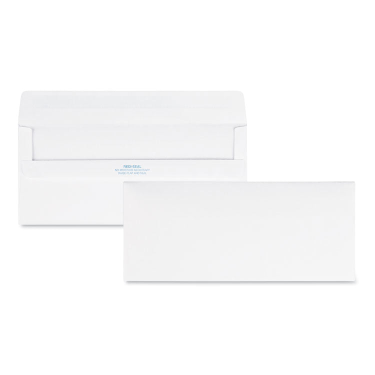 Quality Park - Redi-Seal Envelope, #10, Commercial Flap, Redi-Seal Adhesive Closure, 4.13 x 9.5, White, 500/Box