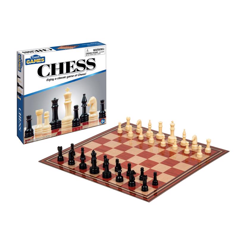 PLAYMAKER TOYS - Playmaker Toys Classic Games Chess Plastic Black/Cream
