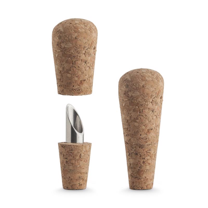 FINAL TOUCH - Final Touch Gold/Silver Stainless Steel Corker/Pourer