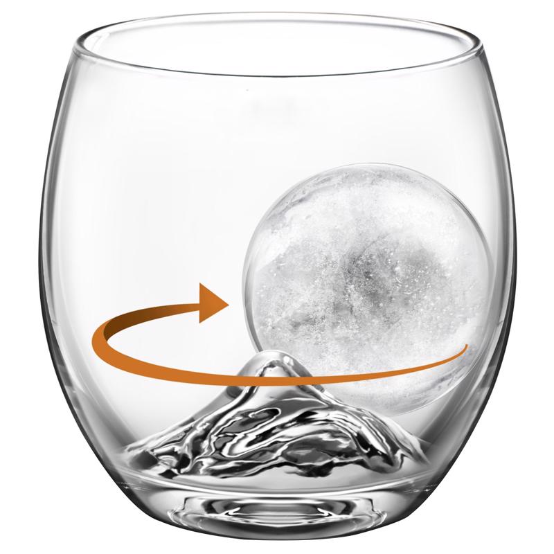 FINAL TOUCH - Final Touch 8 oz Black/Clear Glass/Silicone Glass & Ice Mold