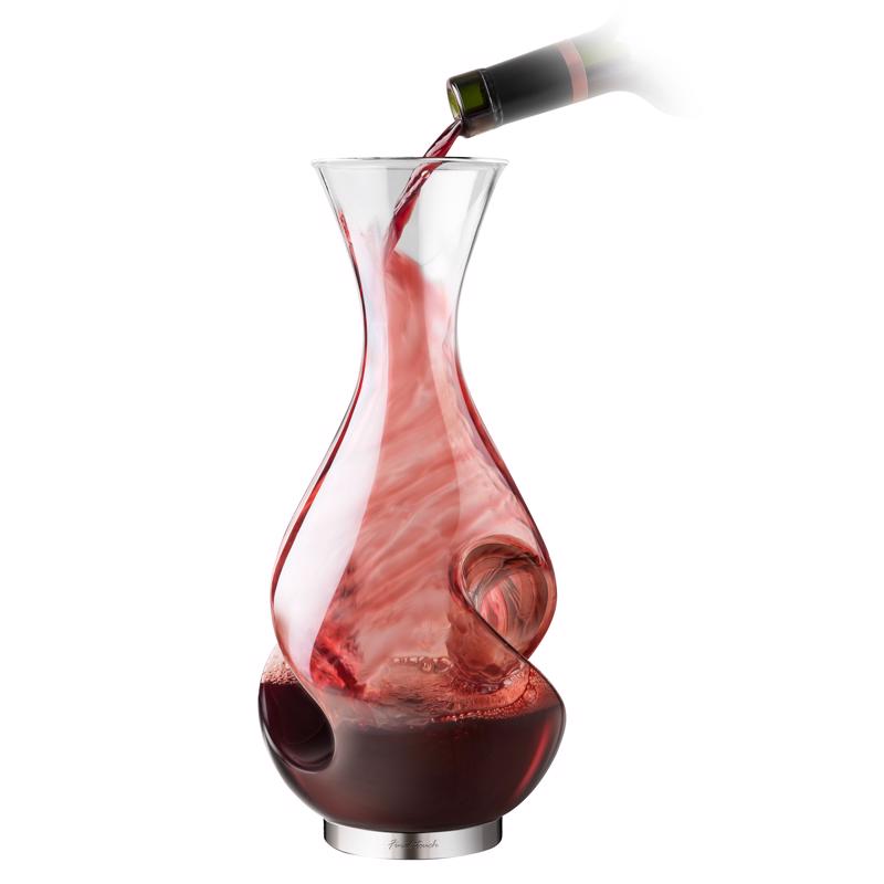 FINAL TOUCH - Final Touch 25.4 oz Clear Glass/Stainless Steel Aerating Wine Pourer