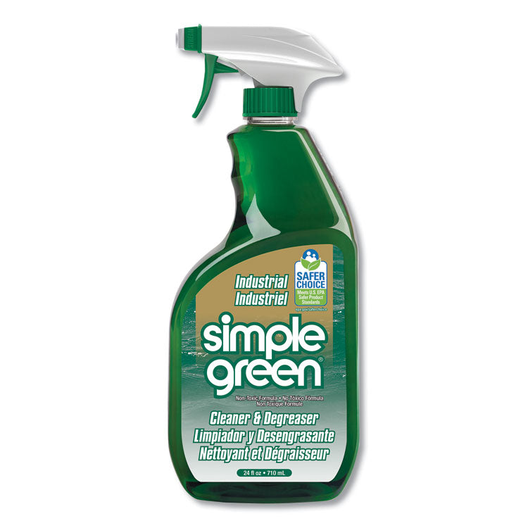 Simple Green - Industrial Cleaner and Degreaser, Concentrated, 24 oz Spray Bottle, 12/Carton