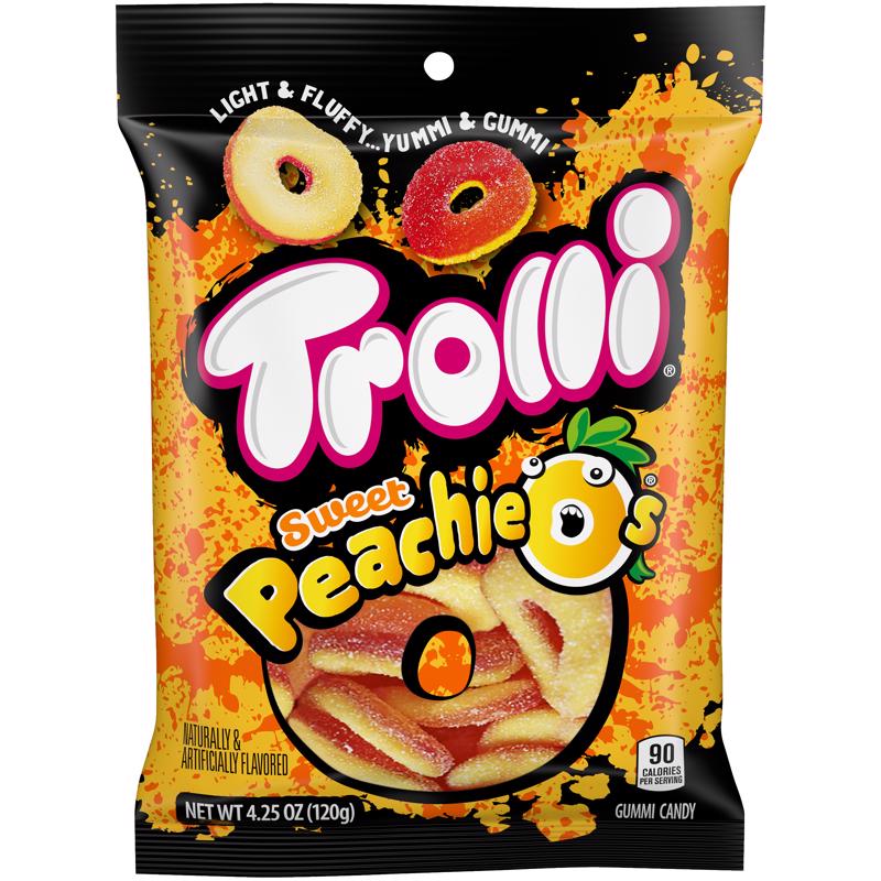 TROLLI - Trolli Peachie O's Gummy Candy 4.25 oz - Case of 12