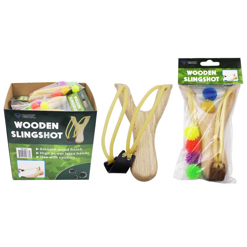 DIAMOND VISIONS - Diamond Visions Sling Shot with Silicone Balls Wood/Silicone 1 pk - Case of 18