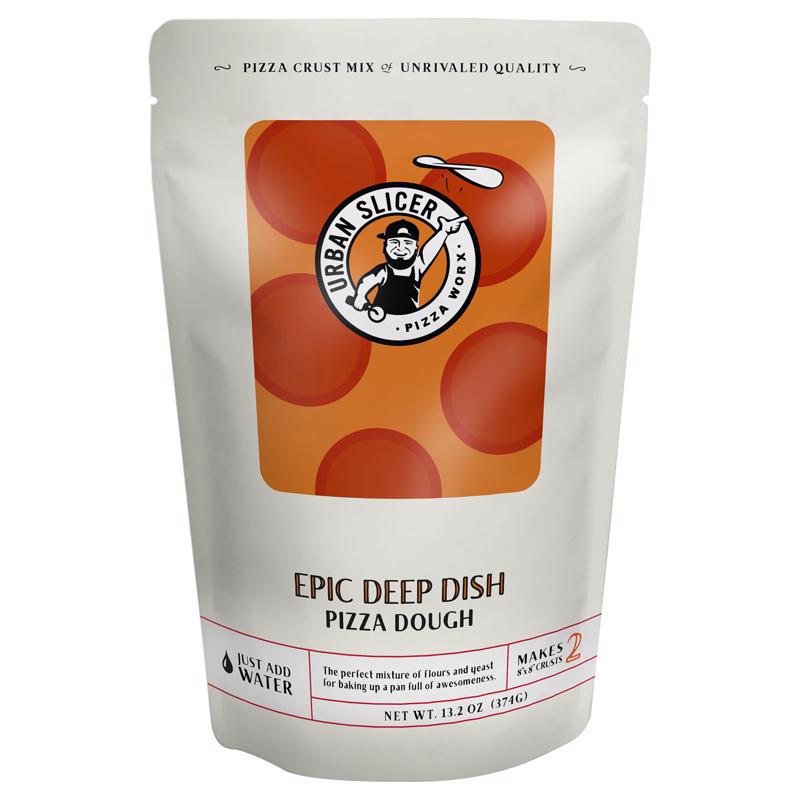 URBAN SLICER PIZZA WORX - Urban Slicer Pizza Worx Epic Deep Dish Pizza Dough Mix 13.2 oz