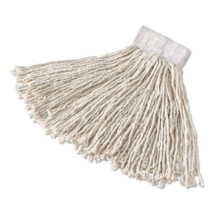 Rubbermaid Commercial - Super Stitch Cotton Looped End Wet Mop Head, Large, 1" White Headband