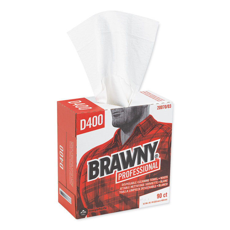 Brawny Professional - Medium Duty Premium DRC Wipers, 9.25 x 16.3, White, 90 Wipes/Box, 10 Boxes/Carton