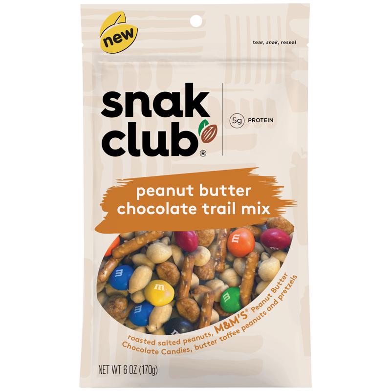 SNAK CLUB - Snak Club Peanut Butter Chocolate Trail Mix 6 oz Bagged - Case of 6