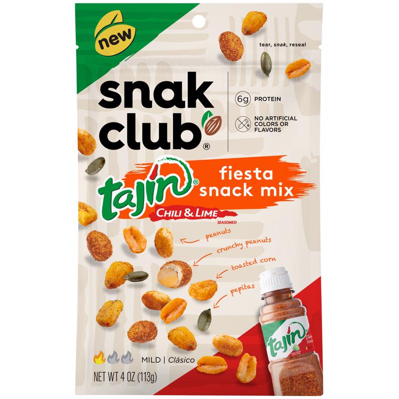 SNAK CLUB - Snak Club Tajin Chili and Lime Fiesta Snack Mix 4 oz Bagged - Case of 6