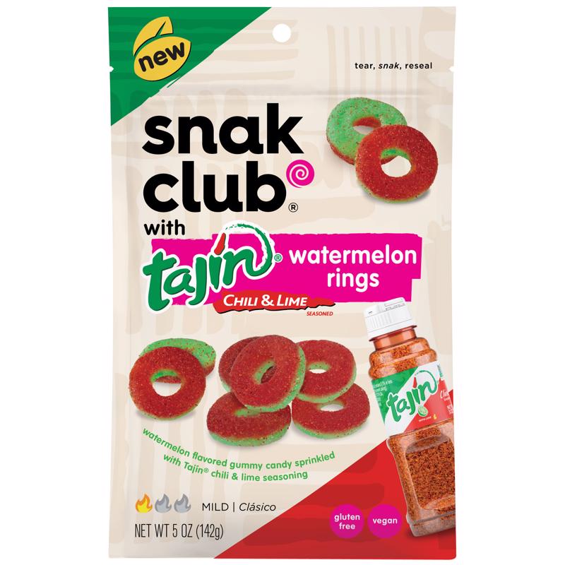 SNAK CLUB - Snak Club Tajin Chili and Lime Watermelon Rings 5 oz Bagged - Case of 6