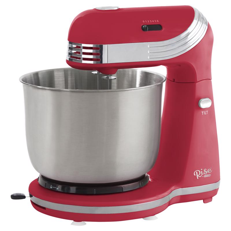 RISE BY DASH - Rise by Dash Red 3 qt. cap. 6 speed Stand Mixer