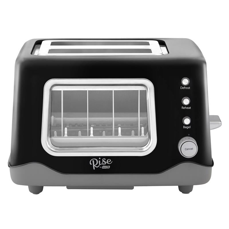 RISE BY DASH - Rise by Dash Metal Black 2 slot Toaster 7.9 in. H X 12.2 in. W X 9.5 in. D
