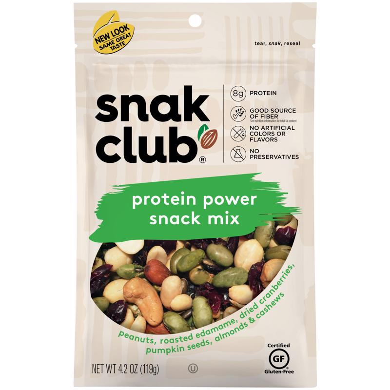 SNAK CLUB - Snak Club Protein Power Snack Mix 4.2 oz Bagged - Case of 6