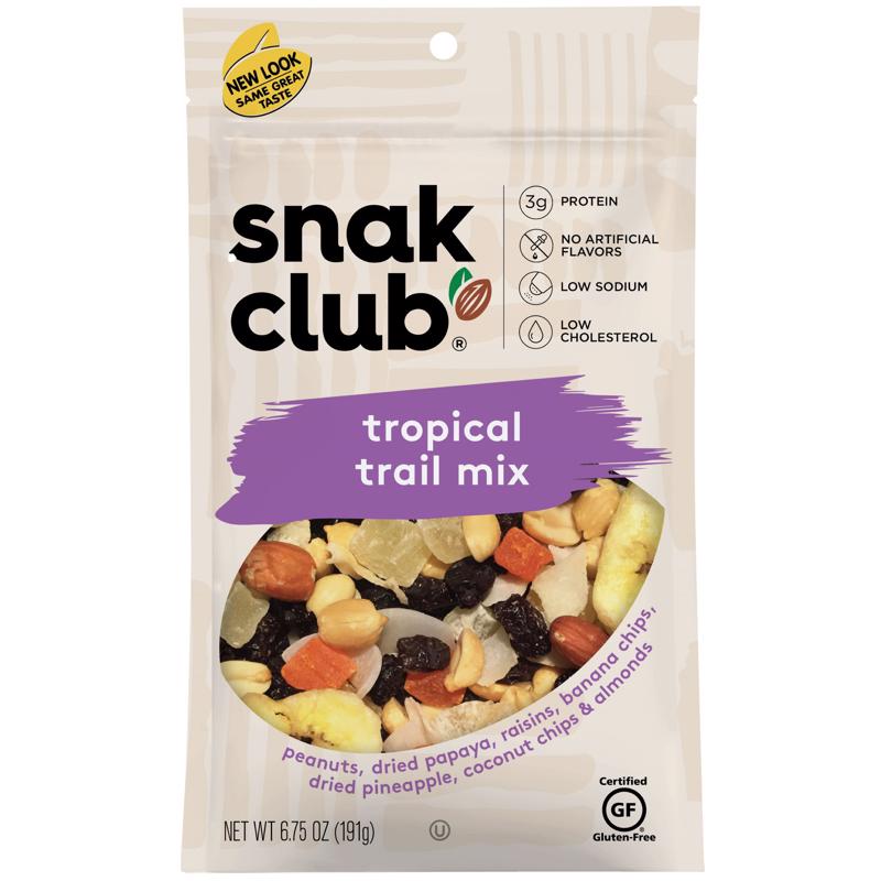 SNAK CLUB - Snak Club Tropical Trail Mix 6.75 oz Bagged - Case of 6