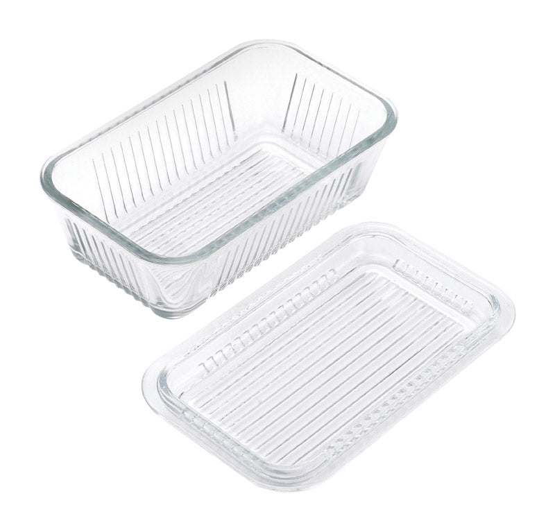 LIFETIME - Lifetime Clear Glass Multi Function Butter Dish 1 pk - Case of 4