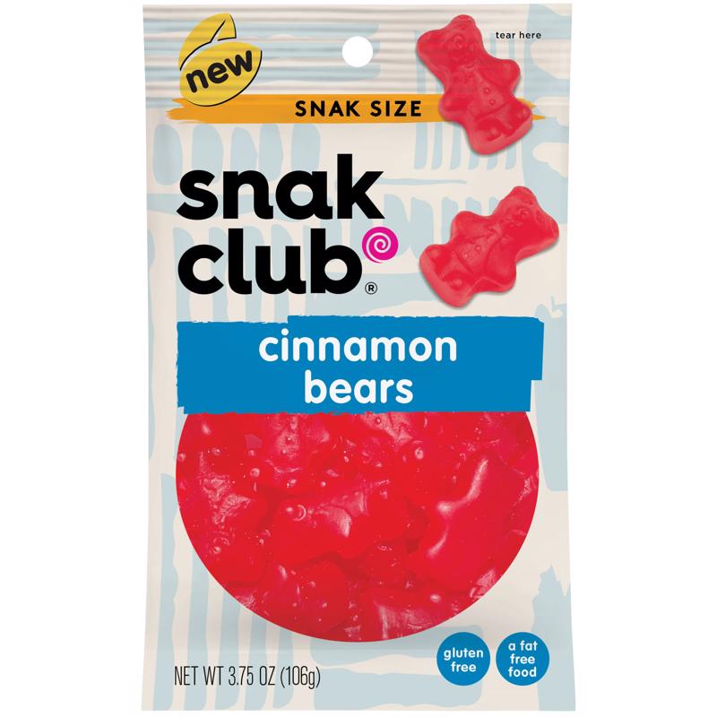 SNAK CLUB - Snak Club Cinnamon Gummi Candy 3.75 oz Bagged - Case of 12