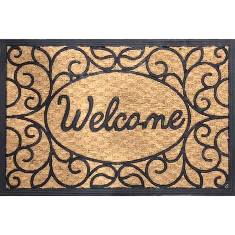 ROCKPORT PREMIUM - Rockport Premium 36 in. L X 24 in. W Black/Brown Coir/Rubber Door Mat
