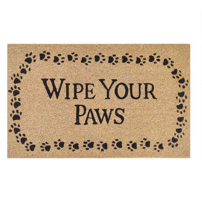 FIRST CONCEPT - First Concept 30 in. L X 18 in. W Black/Brown Wipe Your Paws Coir Door Mat