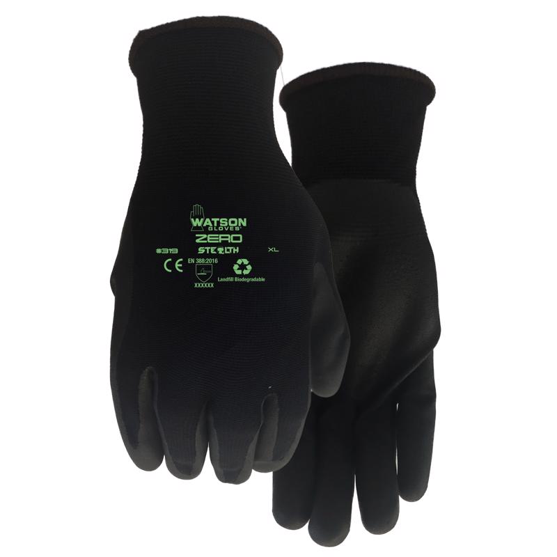 WATSON GLOVES - Watson Gloves Stealth XL Nylon/Nitrile Zero Black Gloves
