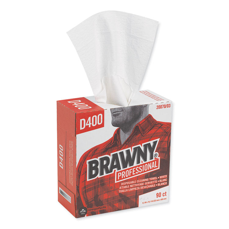 Brawny Professional - Medium Duty Premium DRC Wipers, 9.25 x 16.3, White, 90/Box
