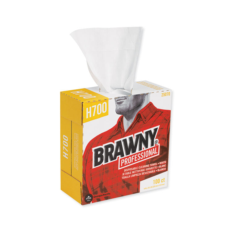 Brawny Professional - Medium Weight HEF Shop Towels, 9.1 x 16.5, 100/Box