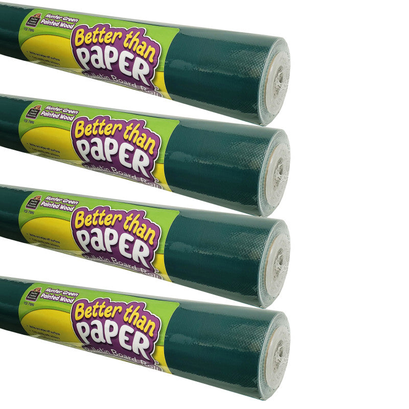 TEACHER CREATED RESOURCES - Better Than Paper® Bulletin Board Roll, 4' x 12', Hunter Green, 4 Rolls