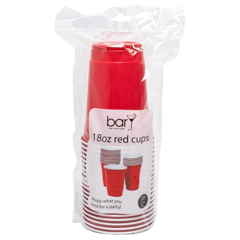 BLUEOCO - Blueoco BarY3 18 oz Red Plastic Cup