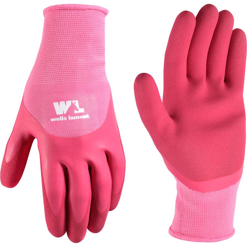 WELLS LAMONT - Wells Lamont Women's Indoor/Outdoor Latex Grip Gloves Pink S 1 pair