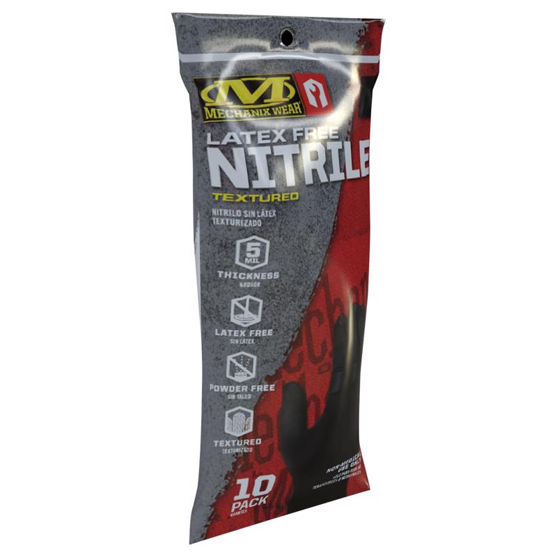 MECHANIX WEAR - Mechanix Wear Indoor/Outdoor Disposable Work Gloves Black L 10 pk
