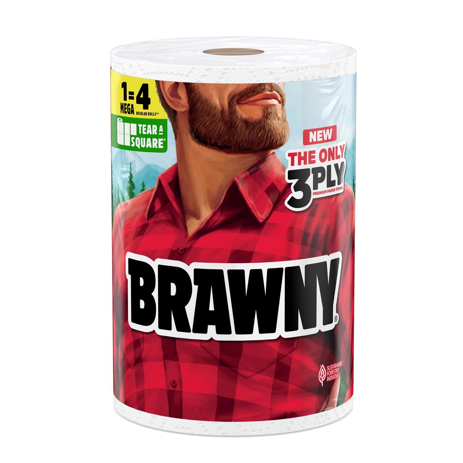 Brawny Tear-A-Square Paper Towels 152 sheet 3 ply 1 pk - Case of 6