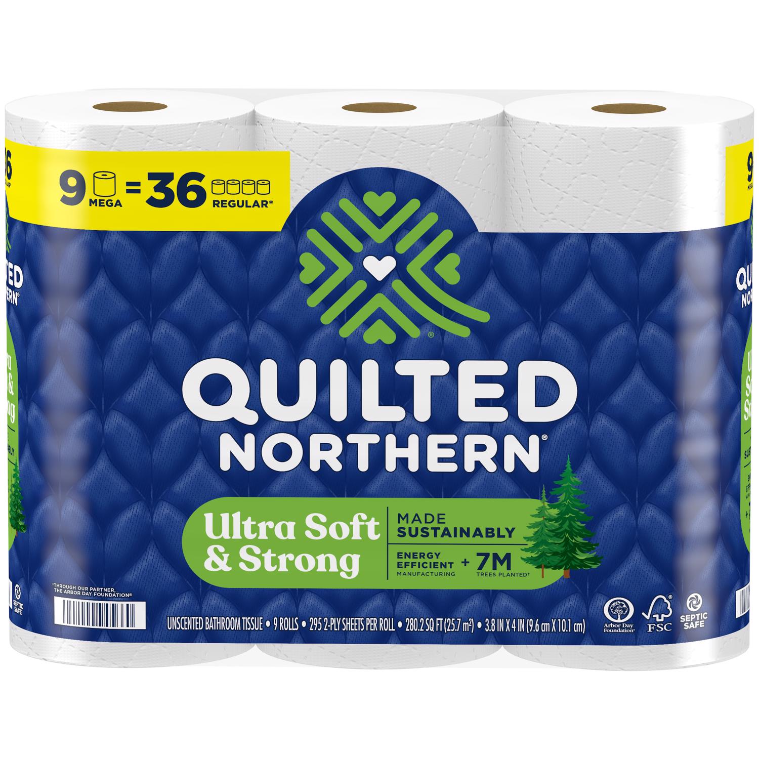 Quilted Northern Toilet Paper 9 Rolls 295 sheet 1180 in. - Case of 4