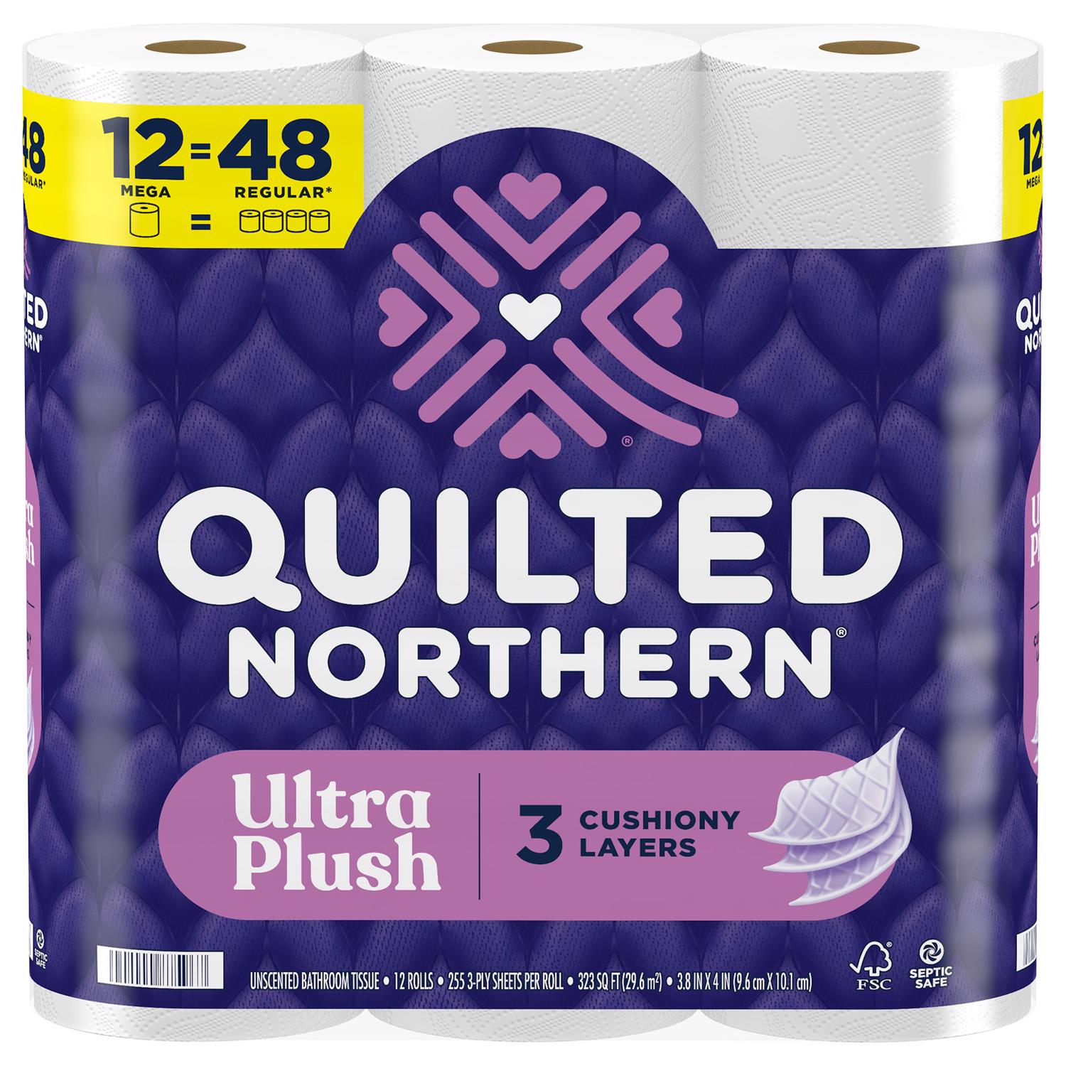 Quilted Northern Ultra Plush Toilet Paper 12 Rolls 255 sheet 1020 in. - Case of 4